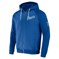 MLB Kansas City Royals Darius Rucker Collection by Fanatics Raglan Full-Zip Hoodie
