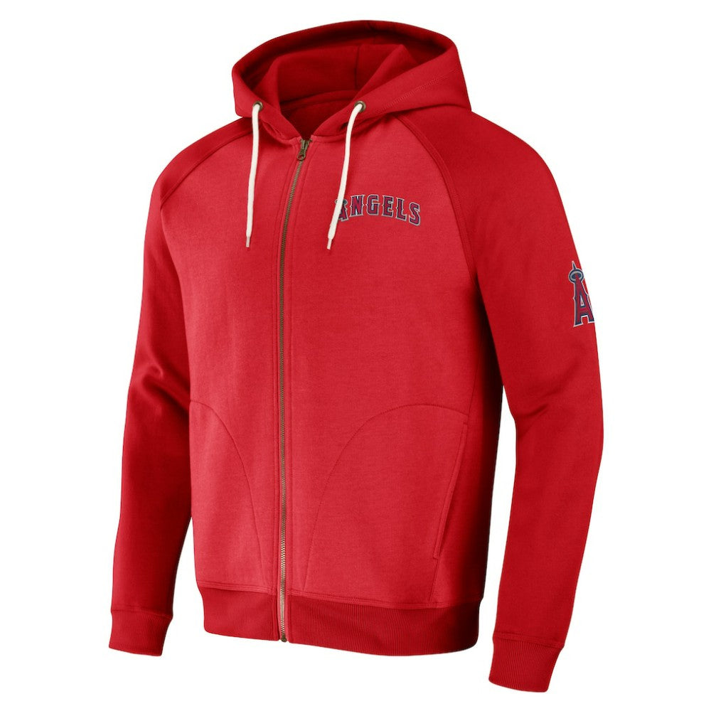 MLB Los Angeles Angels Darius Rucker Collection by Fanatics Raglan Full-Zip Hoodie