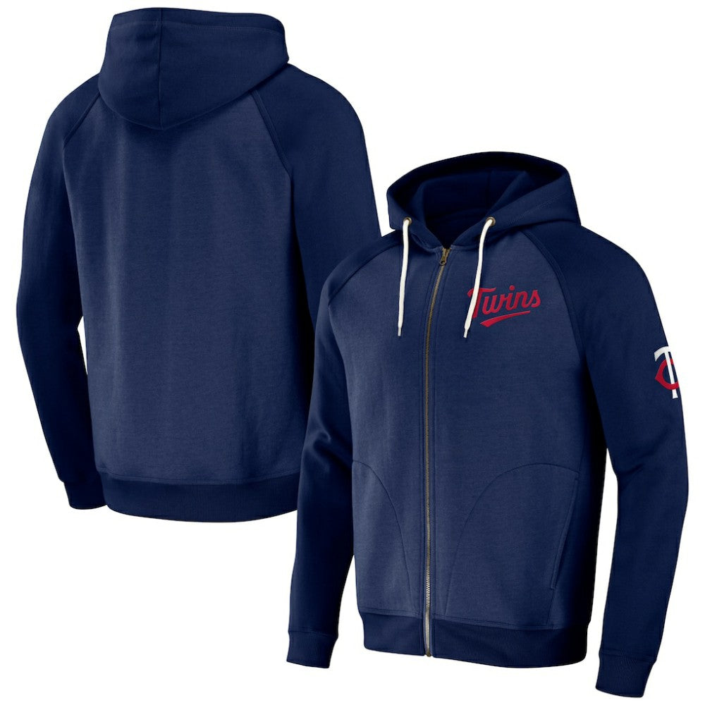 MLB Minnesota Twins Darius Rucker Collection by Fanatics Raglan Full-Zip Hoodie
