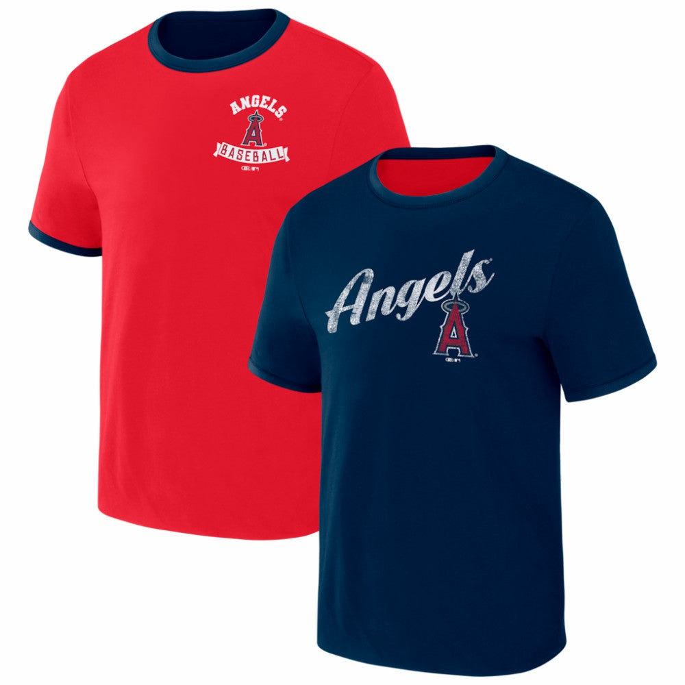 MLB Los Angeles Angels Darius Rucker Collection by Fanatics Two-Way Ringer Reversible T-Shirt