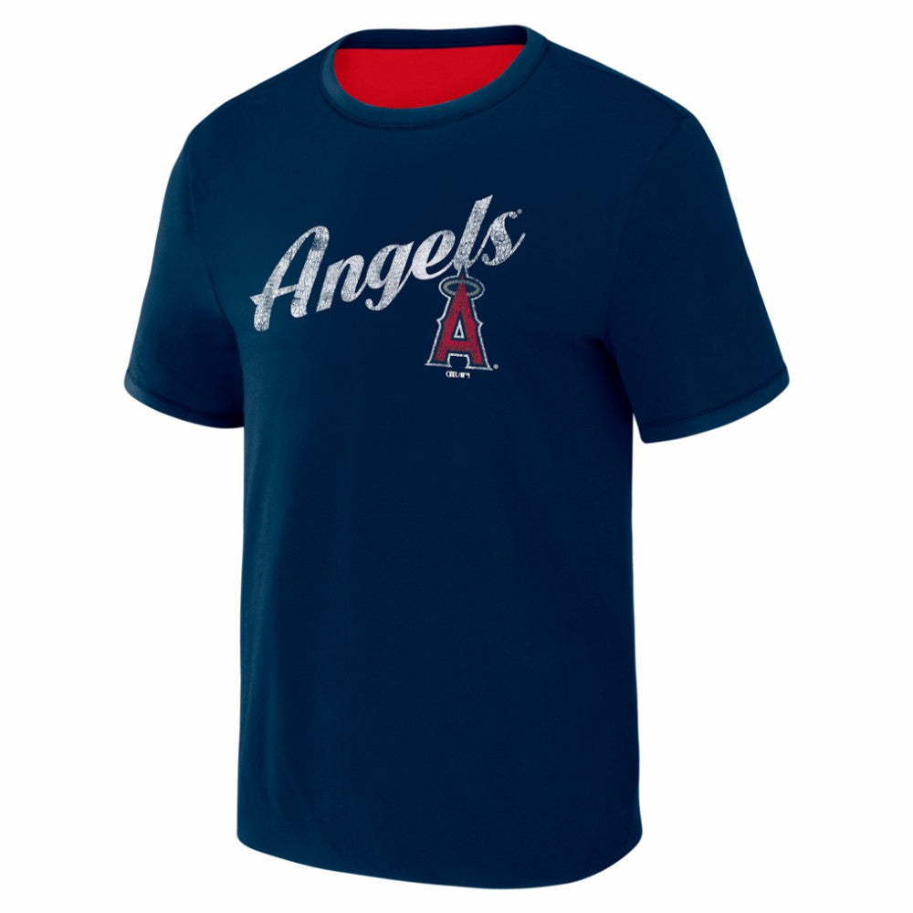 MLB Los Angeles Angels Darius Rucker Collection by Fanatics Two-Way Ringer Reversible T-Shirt