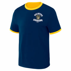 MLB Milwaukee Brewers Darius Rucker Collection by Fanatics Two-Way Ringer Reversible T-Shirt