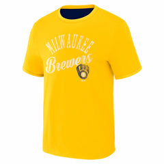MLB Milwaukee Brewers Darius Rucker Collection by Fanatics Two-Way Ringer Reversible T-Shirt