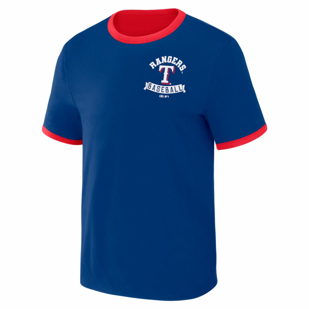 MLB Texas Rangers Darius Rucker Collection by Fanatics Two-Way Ringer Reversible T-Shirt