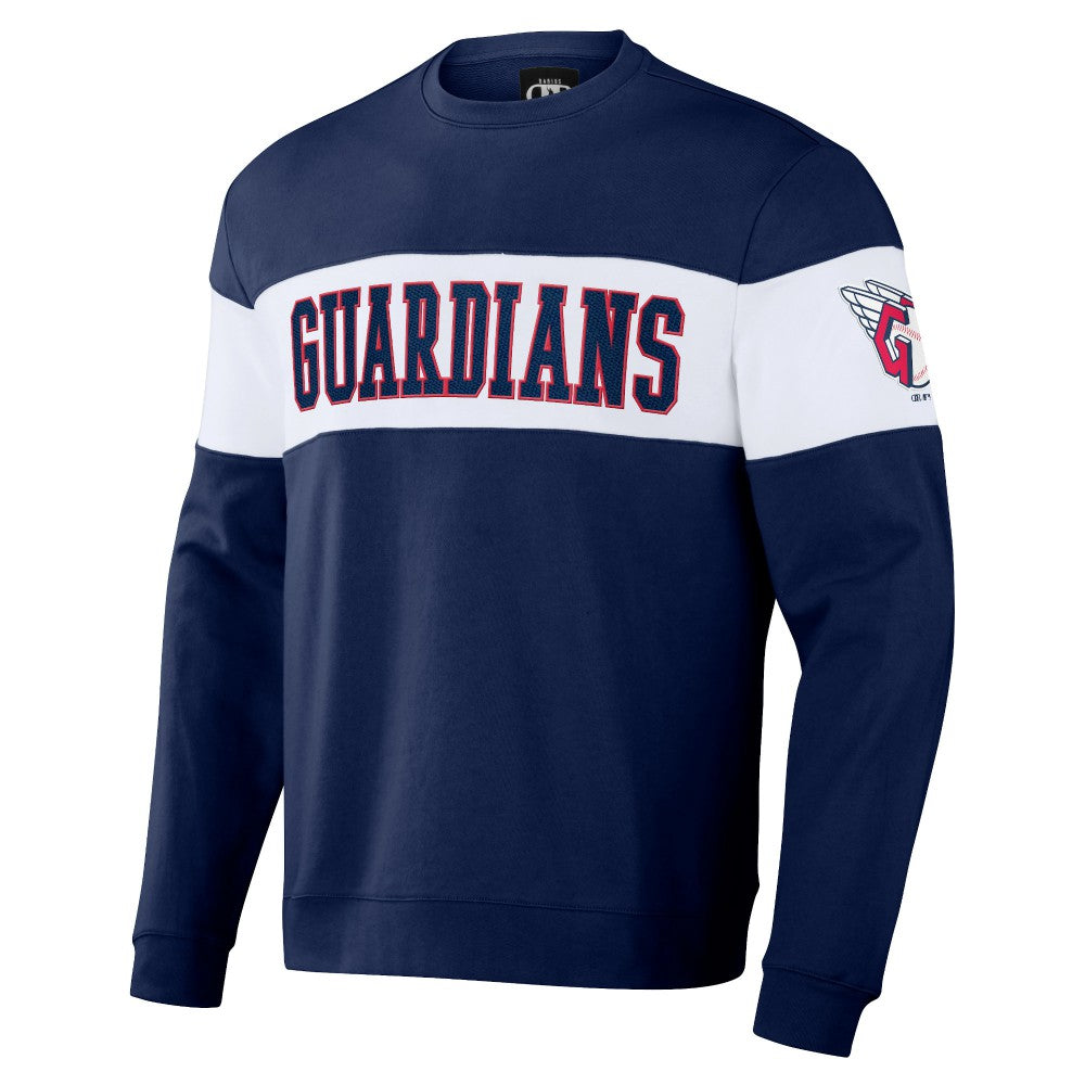 MLB Cleveland Guardians Darius Rucker Collection by Fanatics Stripe Pullover Sweatshirt