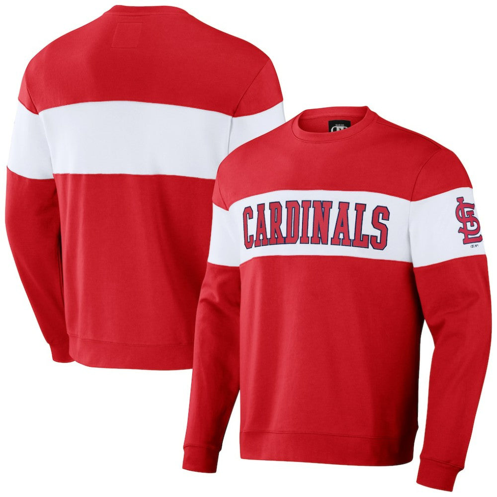 MLB St. Louis Cardinals Darius Rucker Collection by Fanatics Stripe Pullover Sweatshirt