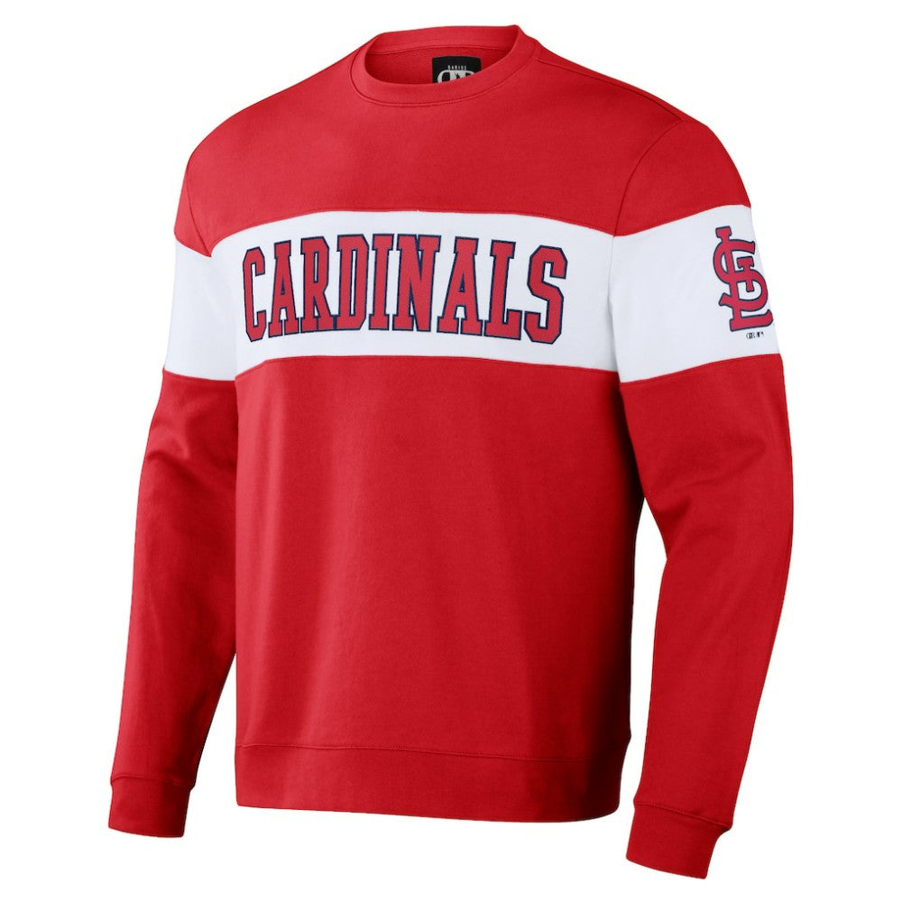 MLB St. Louis Cardinals Darius Rucker Collection by Fanatics Stripe Pullover Sweatshirt