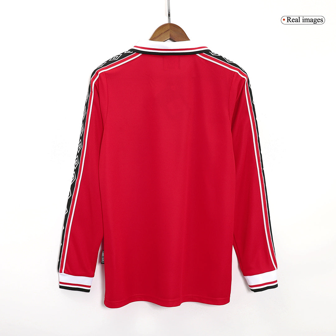 Retro Manchester United Home Long Sleeve Jersey 1998/00
