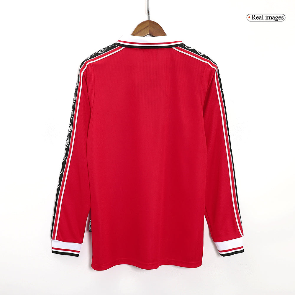 Retro Manchester United Home Long Sleeve Jersey 1998/00