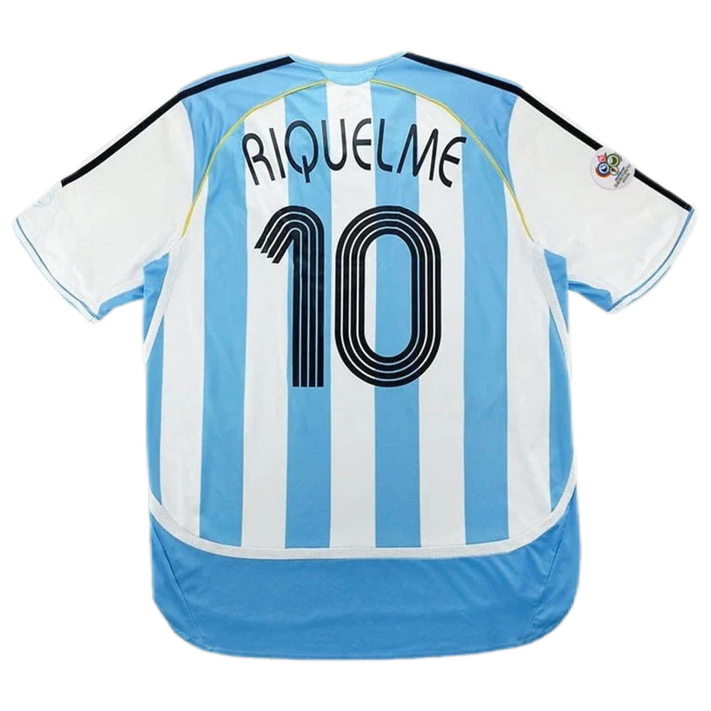 RIQUELME #10 Retro Argentina Home Jersey World Cup 2006