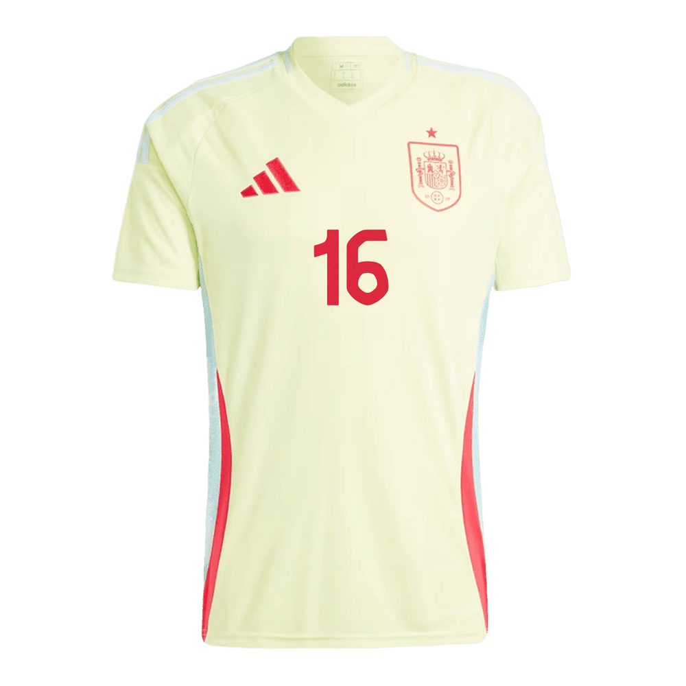 RODRIGO #16 Spain Away Jersey Euro