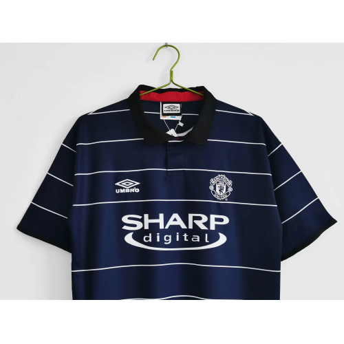 Solskjaer #20 Retro Manchester United Away Jersey 1999/00