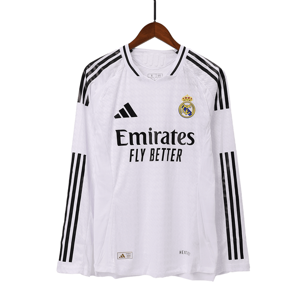 Real Madrid Home Long Sleeve Jersey Player Version