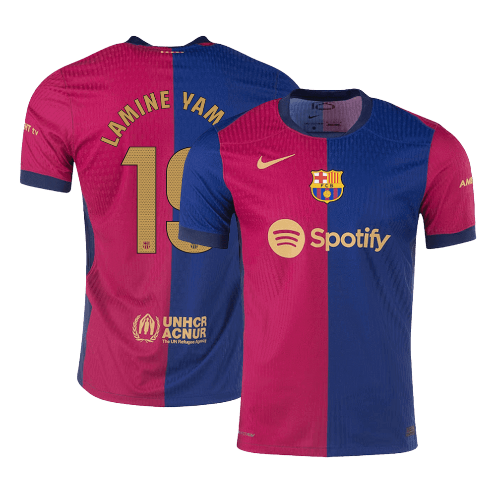 LAMINE YAMAL #19 Barcelona Home Jersey Player Version