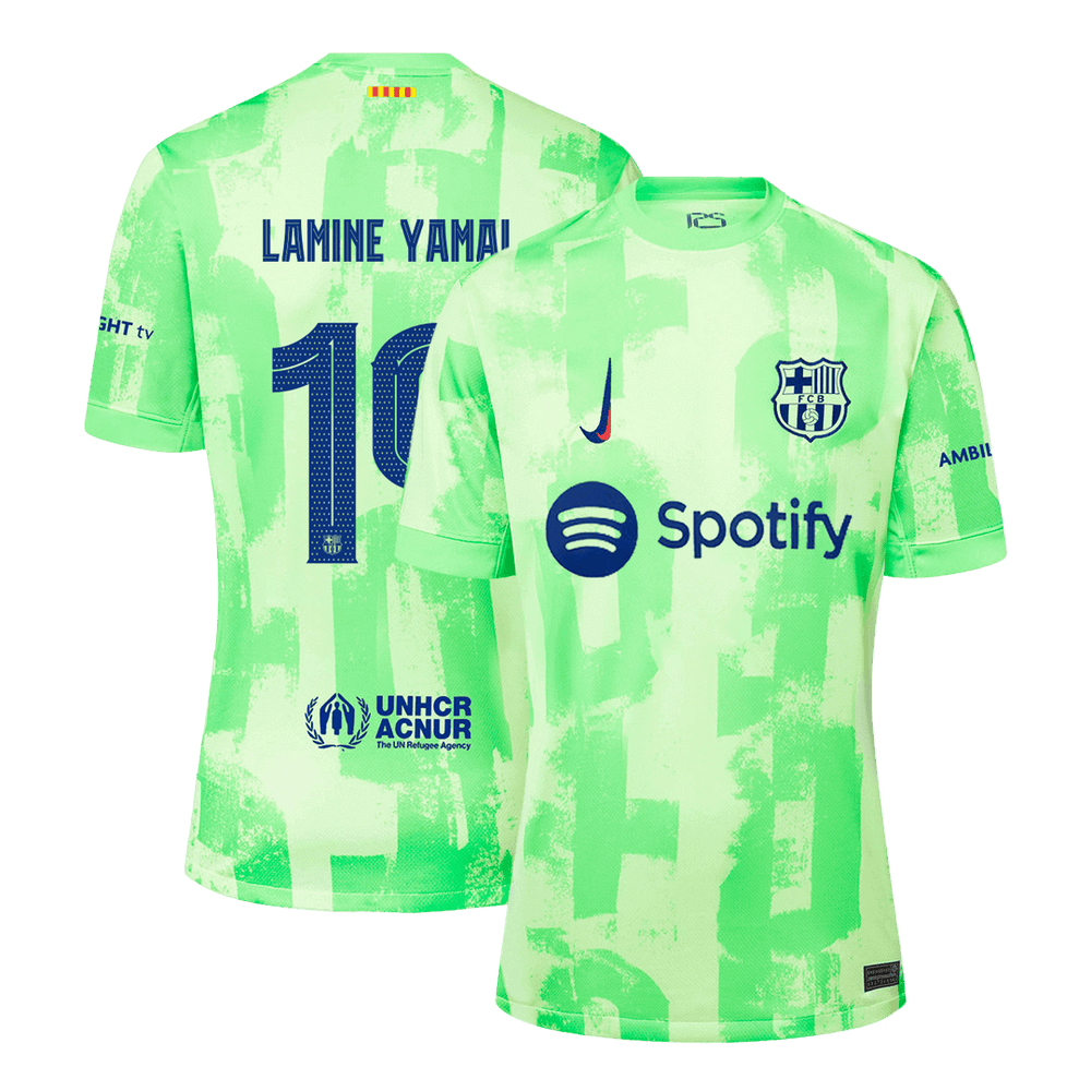 LAMINE YAMAL #19 Barcelona Third Jersey - UCL Font