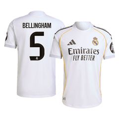 BELLINGHAM #5 Real Madrid Home Match Jersey Player Version 2025/26