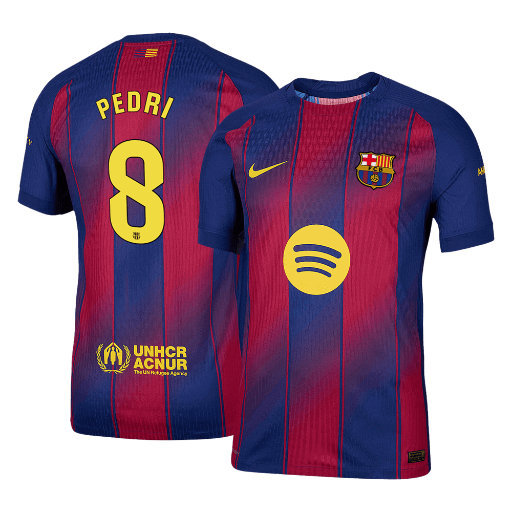 PEDRI #8 Barcelona Home Match Jersey Player Version 2025/26