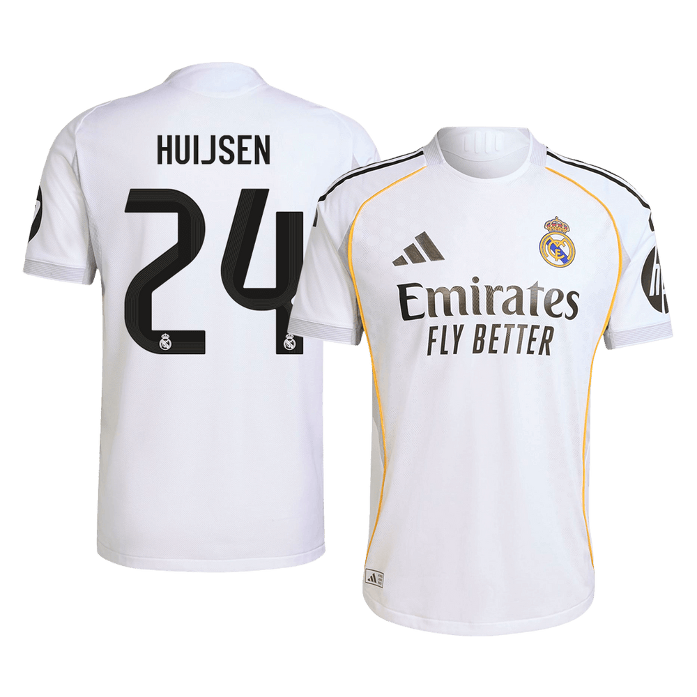 HUIJSEN #24 Real Madrid Home Match Jersey Player Version 2025/26