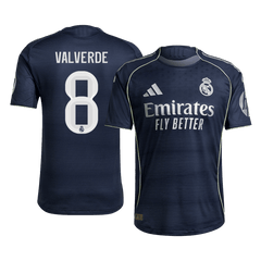 VALVERDE #8 Real Madrid Away Match Jersey Player Version 2025/26