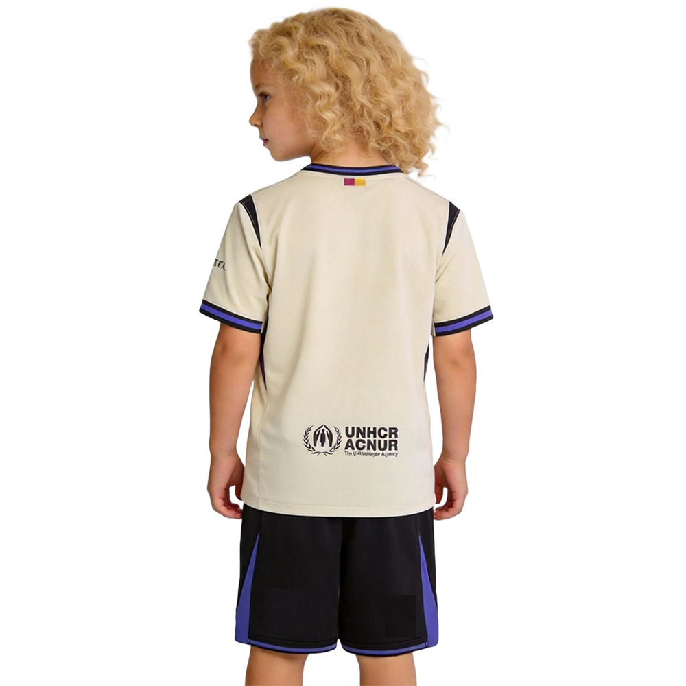 Kids Barcelona Away Jersey Kit 2025/26