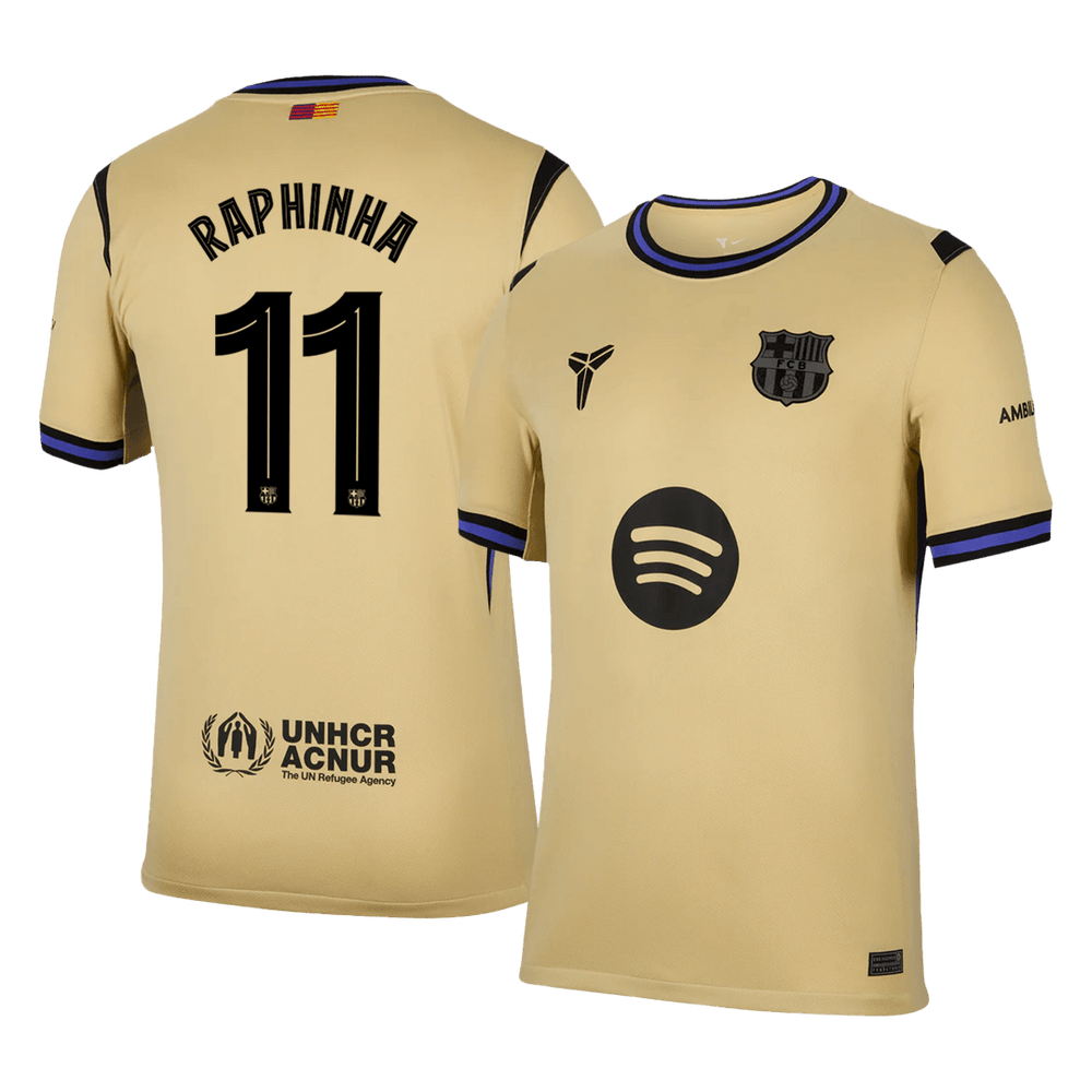 RAPHINHA #11 Barcelona Away Jersey 2025/26 - UCL