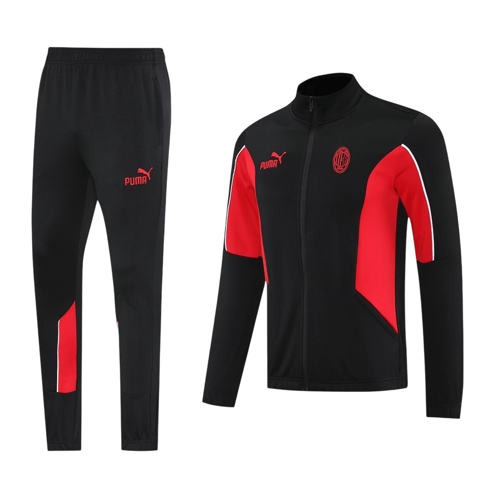 AC Milan Training Tracksuit Kit(Jacket+Pants) Black 2025/26