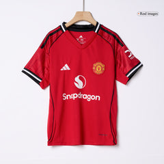 Kids Manchester United Home Jersey Full Kit 2025/26