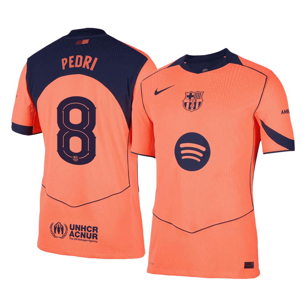 PEDRI #8 Barcelona Third Match Jersey Player Version 2025/26 - UCL