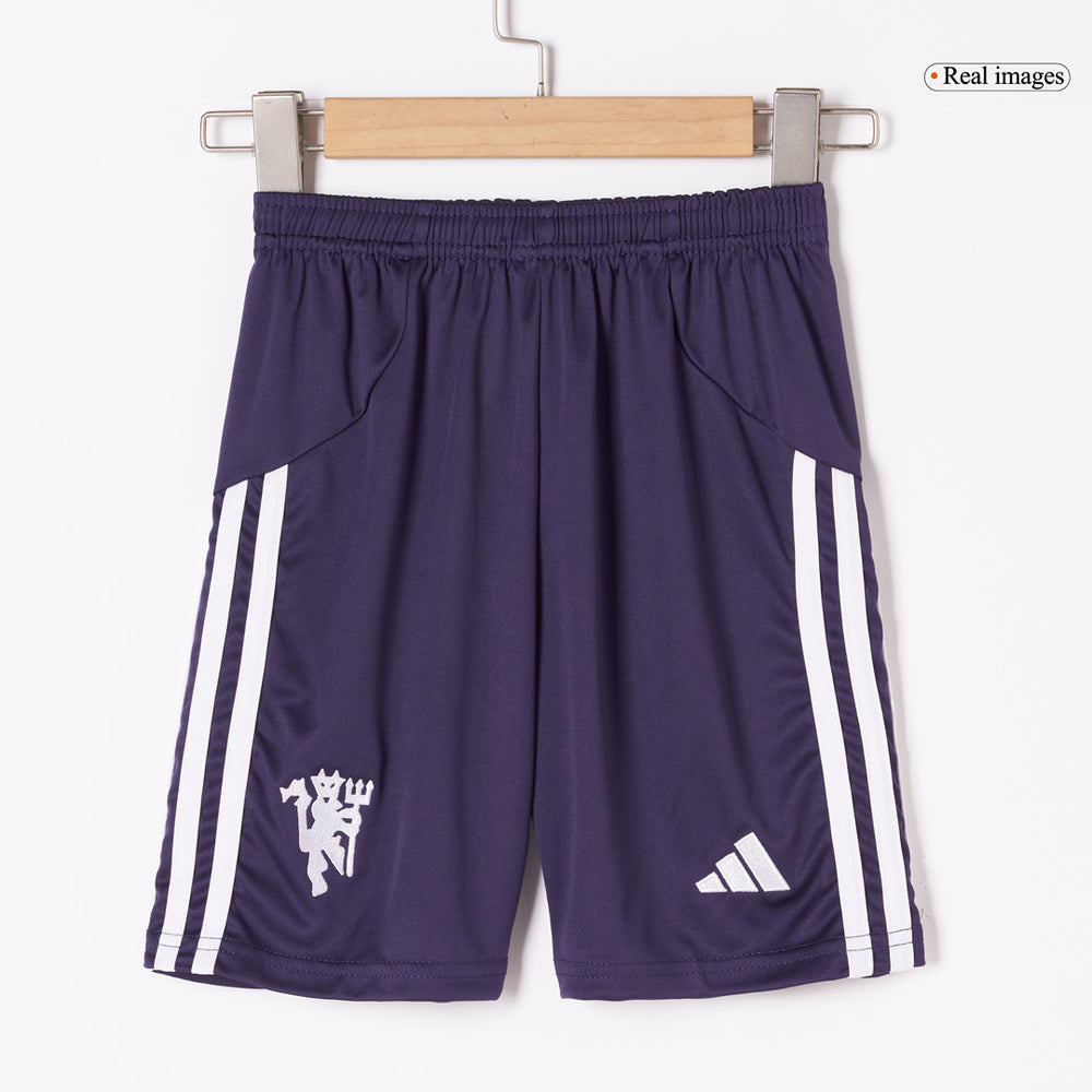 Kids Manchester United Away Jersey Full Kit 2025/26