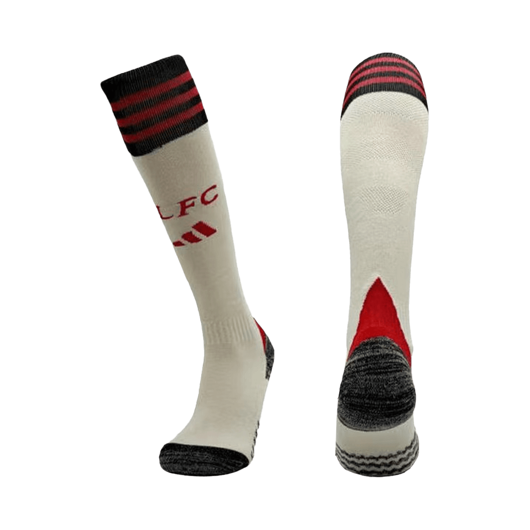 Liverpool Away Soccer Socks - White 2025/26