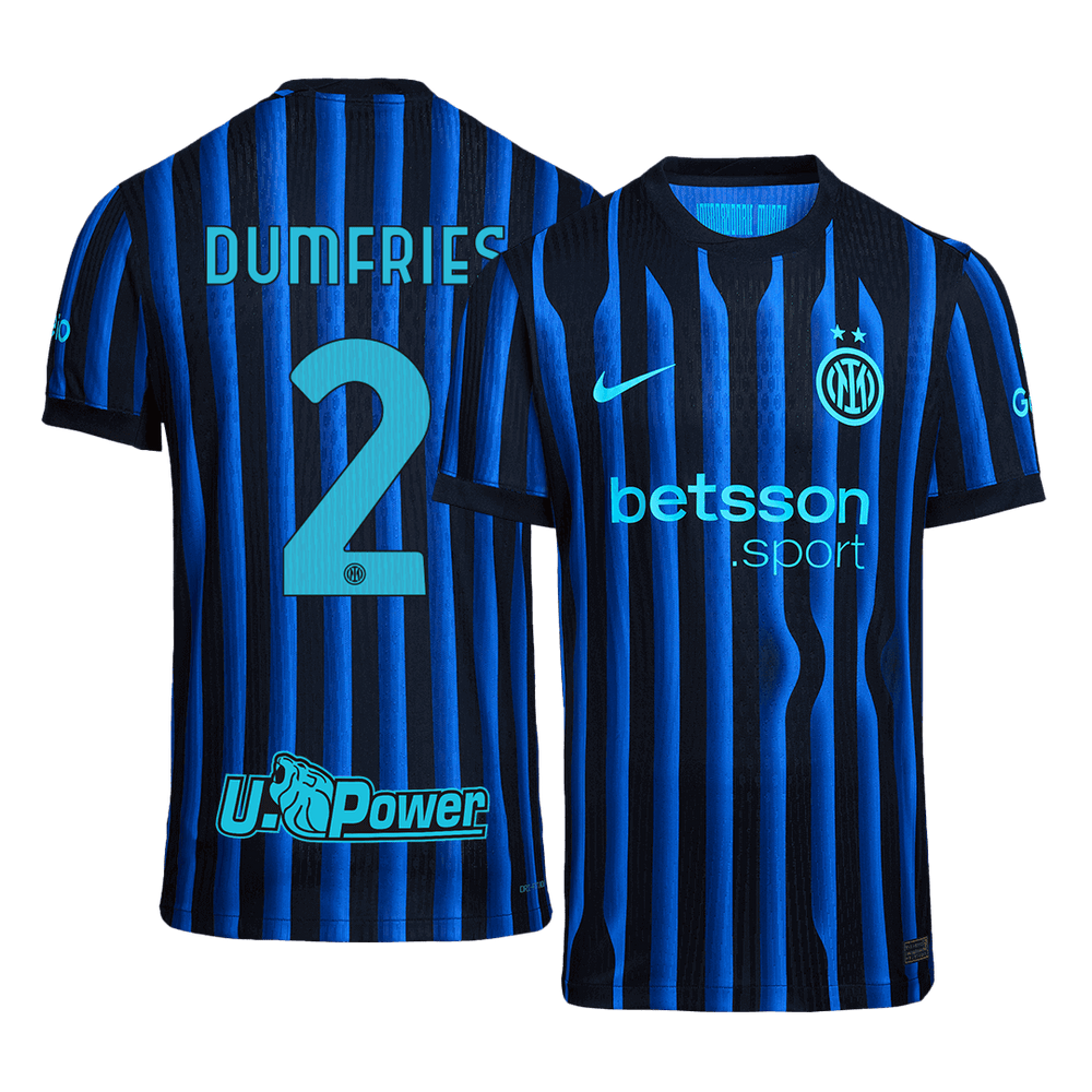 DUMFRIES #2 Inter Milan Home Match Jersey Player Version 2025/26