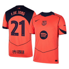 F.DE JONG #21 Barcelona Third Jersey 2025/26