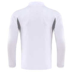 Kids Real Madrid 1/4 Zipper Sweat Kit(Top+Pants) White 2025/26