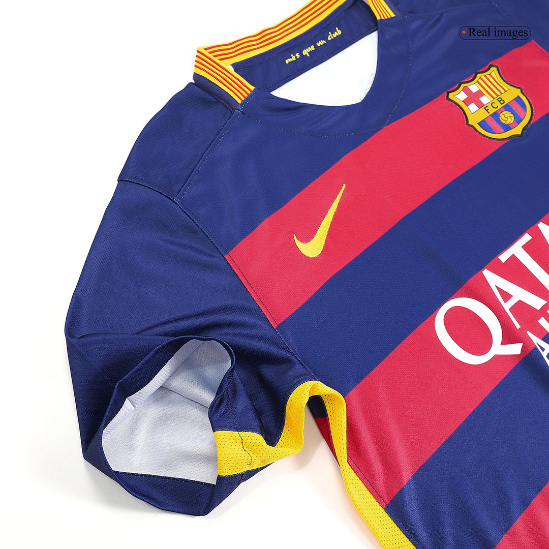 SUÁREZ #9 Retro Barcelona Home Jersey 2015/16