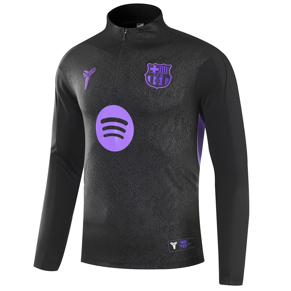 Kids Barcelona x Kobe Bryant 1/4 Zipper Sweat Kit(Top+Pants) Black 2025/26