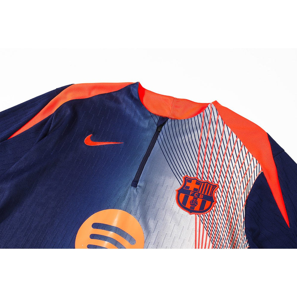 Kids Barcelona 1/4 Zipper Sweat Kit(Top+Pants) Navy&Orange 2025/26