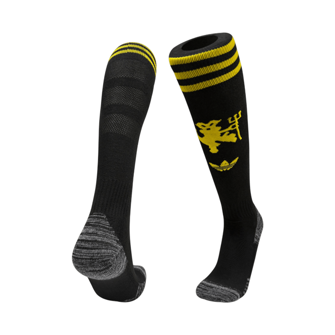 Kids Manchester United Third Soccer Socks - Black 2025/26