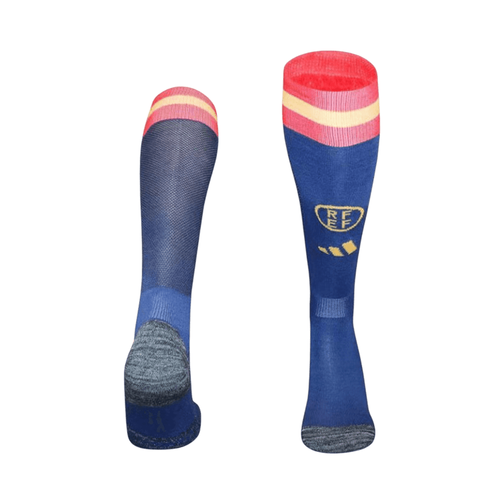 Kids Spain Home Soccer Socks - Blue 2026