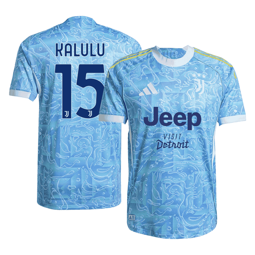KALULU #15 Juventus Away Match Jersey Player Version 2025/26