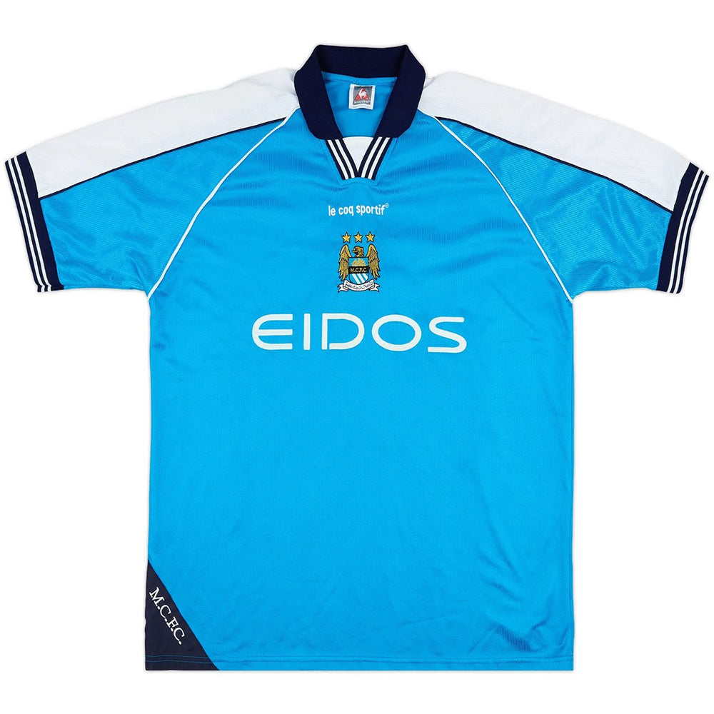 Dunne #22 Retro Manchester City Home Jersey 1999/01