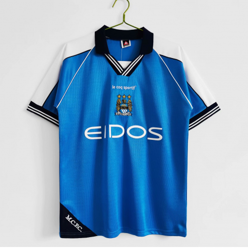 Dunne #22 Retro Manchester City Home Jersey 1999/01