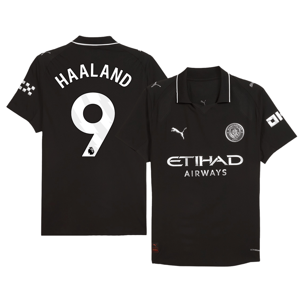 HAALAND #9 Manchester City Away Match Jersey Player Verison 2025/26