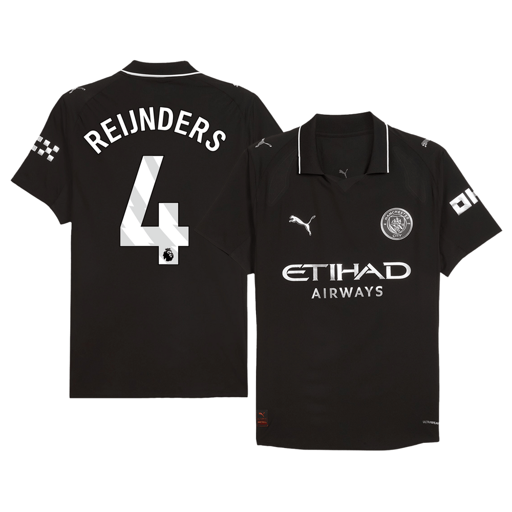 REIJNDERS #4 Manchester City Away Match Jersey Player Version 2025/26