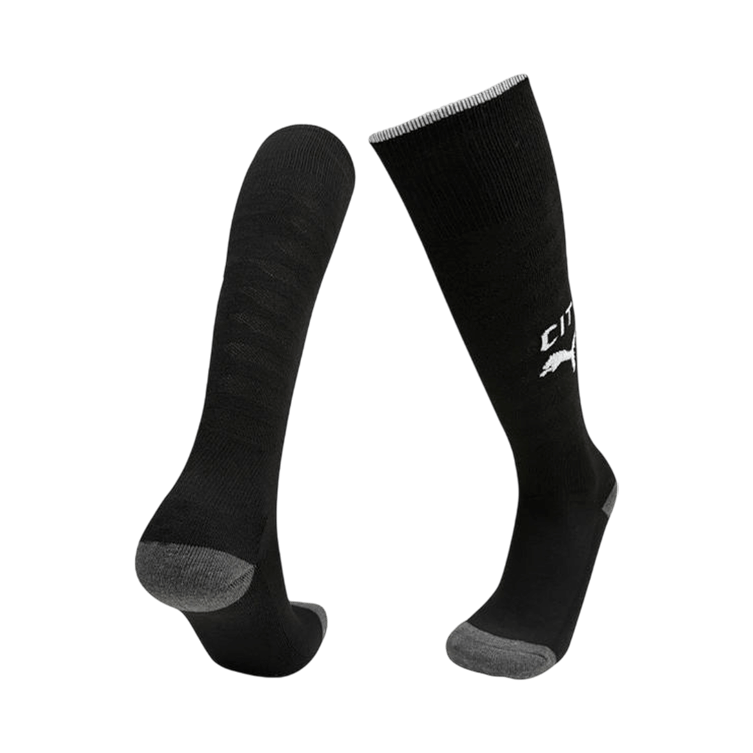 Kids Manchester City Away Soccer Socks - Black 2025/26
