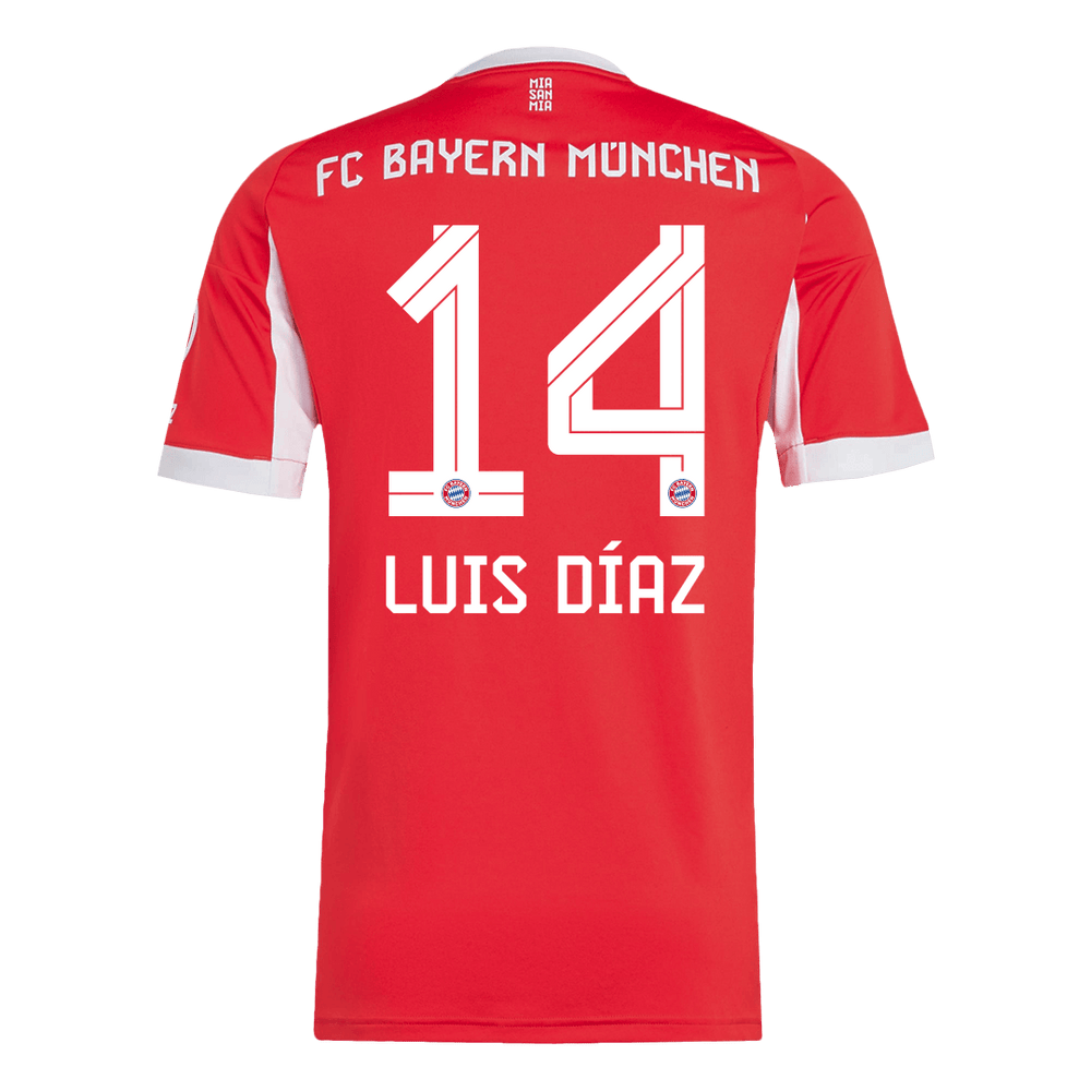 LUIS DÍAZ #14 Bayern Munich Home Jersey 2025/26