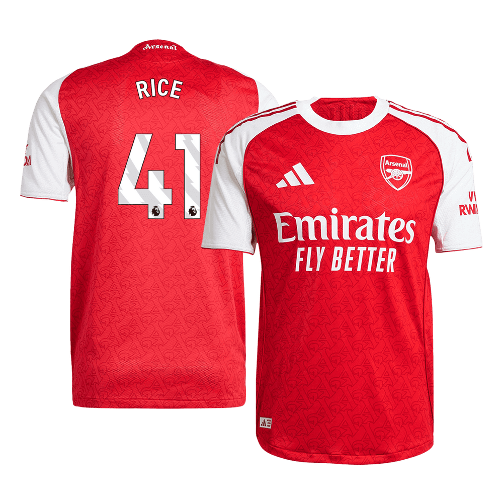 RICE #41 Arsenal Home Match Jersey Player Version 2025/26