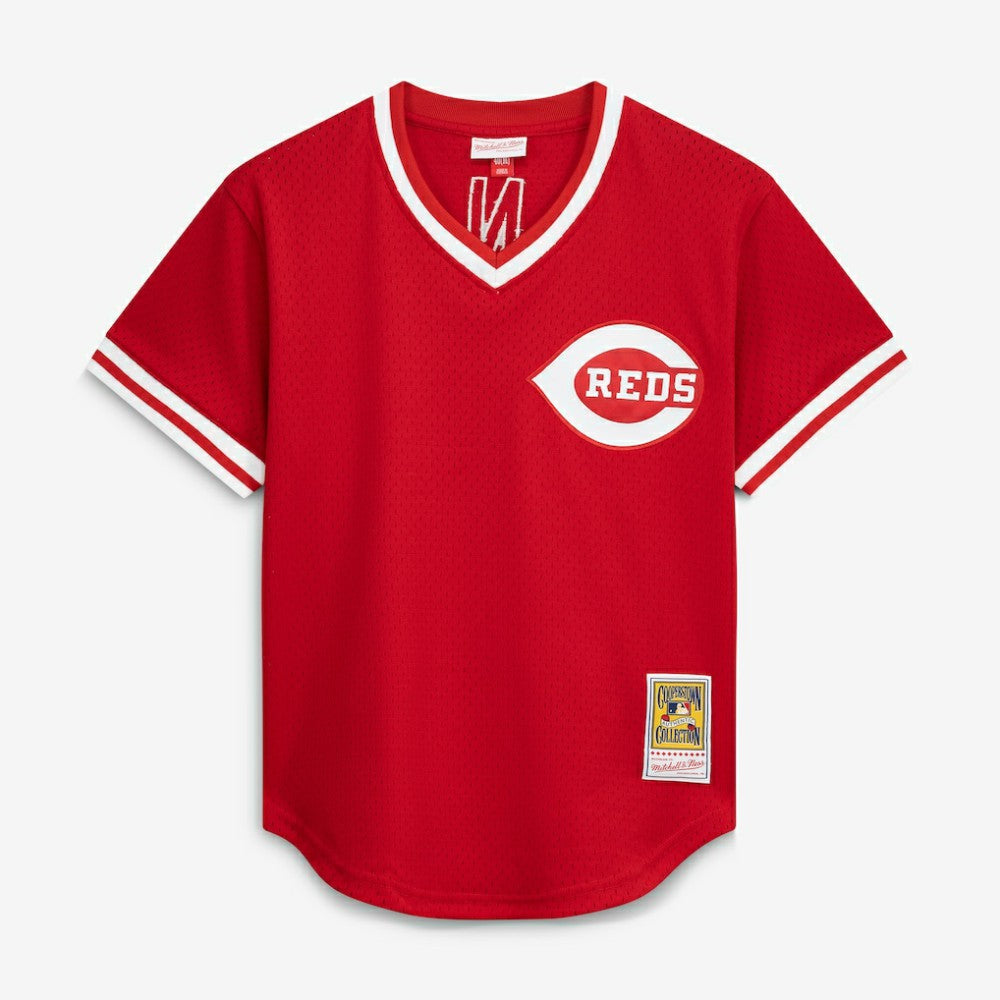 MLB Johnny Bench Cincinnati Reds Mitchell & Ness Authentic Batting Practice Jersey