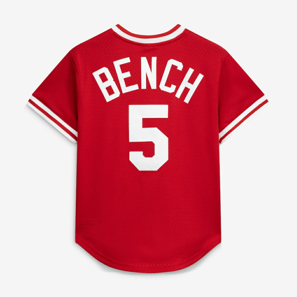 MLB Johnny Bench Cincinnati Reds Mitchell & Ness Authentic Batting Practice Jersey