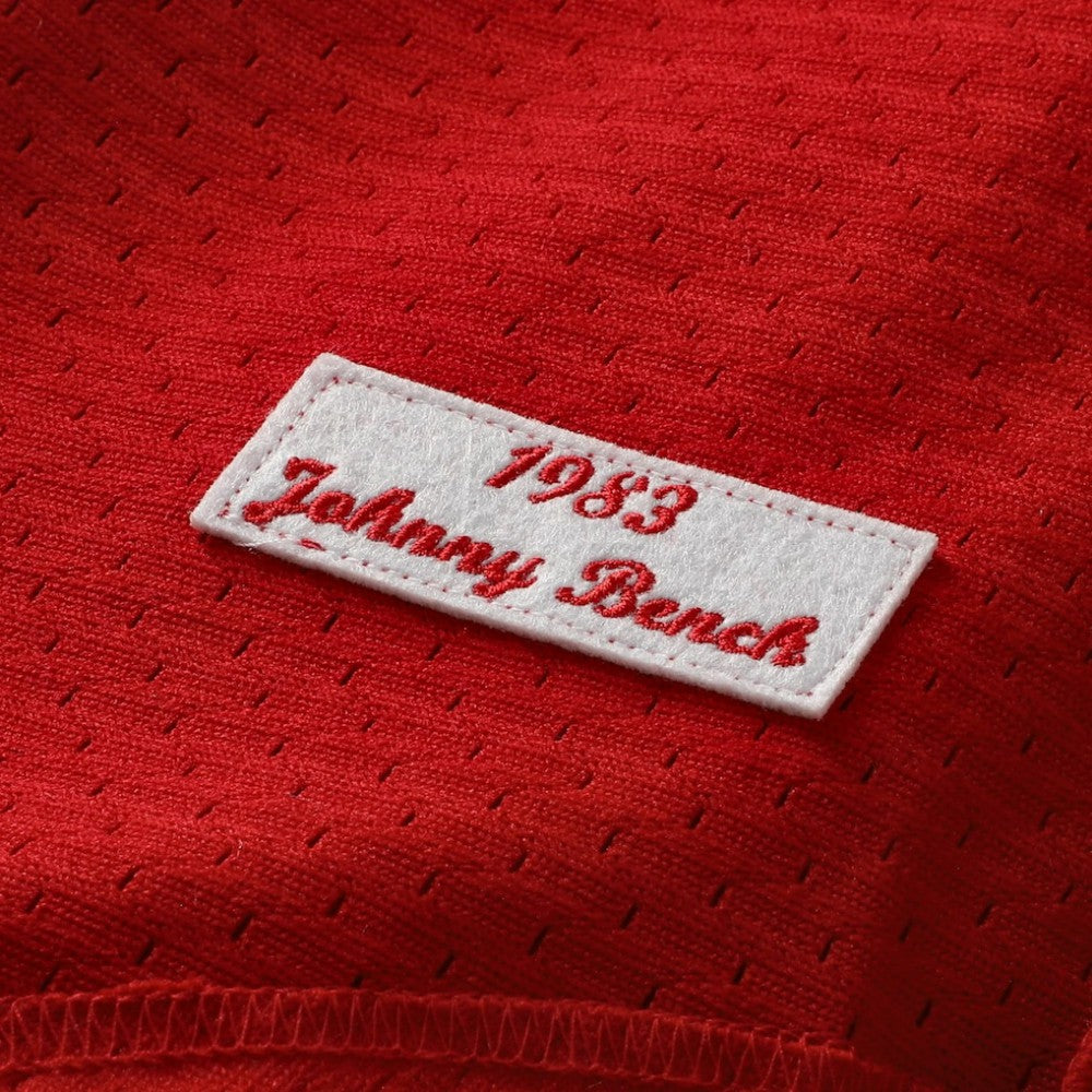 MLB Johnny Bench Cincinnati Reds Mitchell & Ness Authentic Batting Practice Jersey