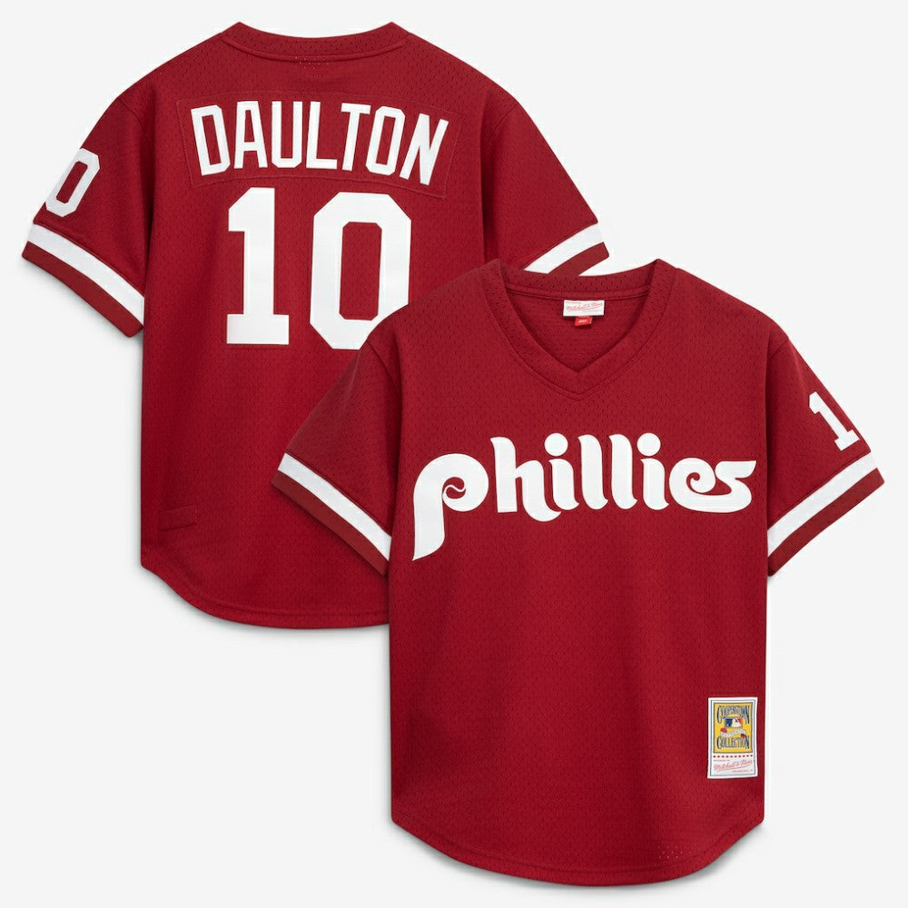 MLB Darren Daulton Philadelphia Phillies Mitchell & Ness Authentic Batting Practice Jersey